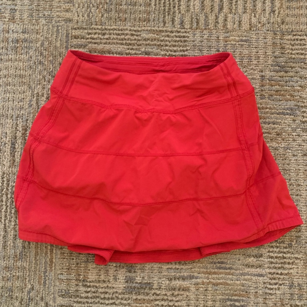 Lululemon red pace rival skirt